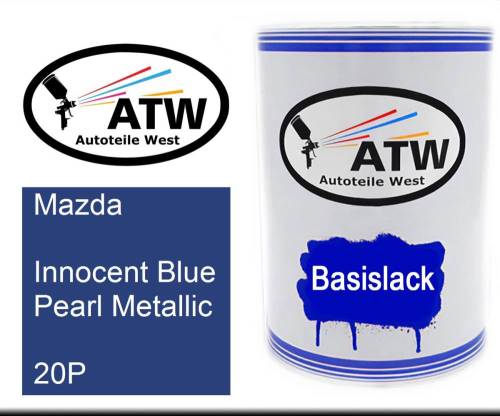 Mazda, Innocent Blue Pearl Metallic, 20P: 500ml Lackdose, von ATW Autoteile West.